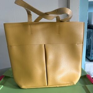 Neiman Marcus Mustard Yellow Tote Bag